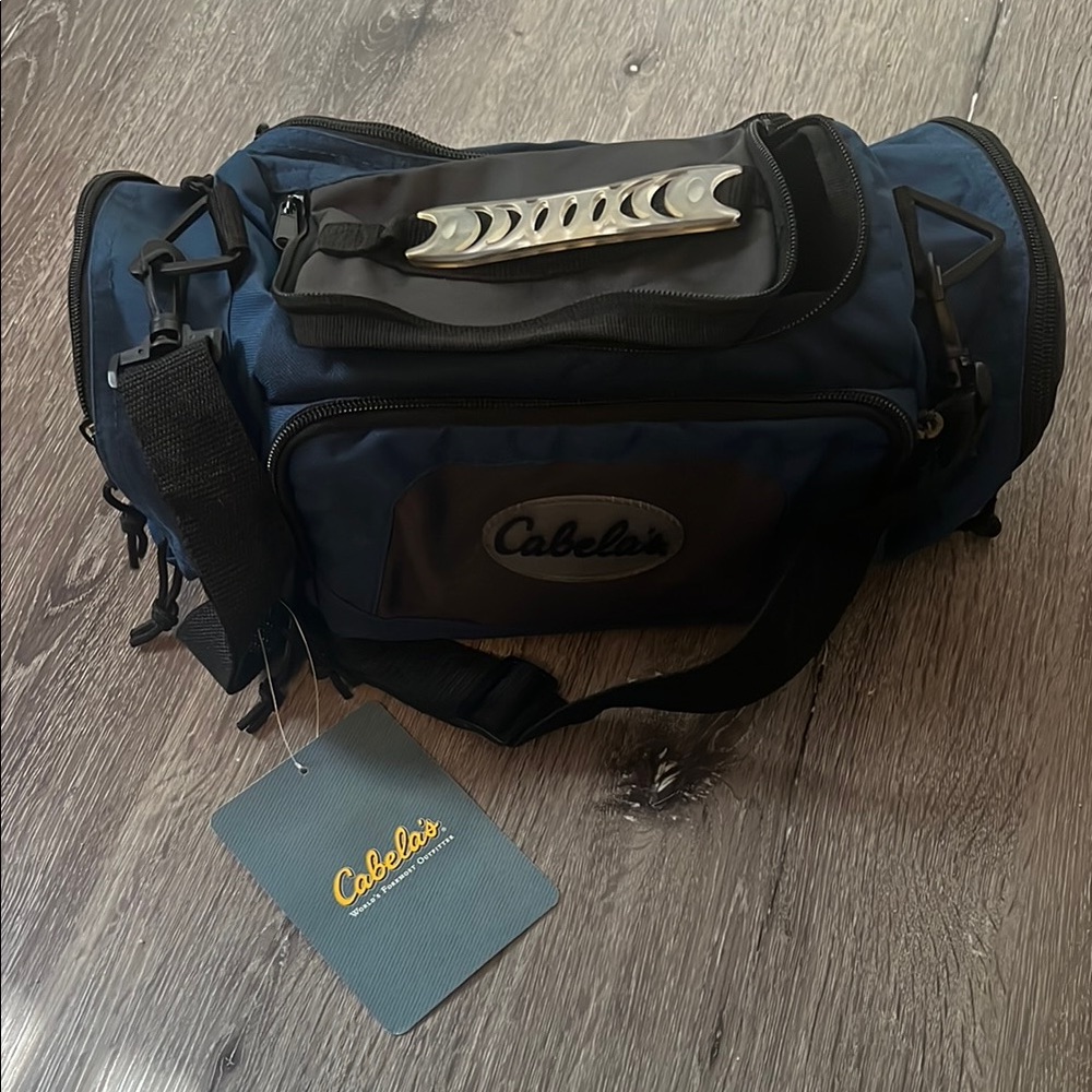 Cabela's Blue and Black Tackle/Catch All Bag with Adjustable Straps